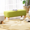 Green Fabric Shoes Chaning Stool Hallway Chair Footstool Side Bench Low Seat UK