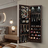Wall/Door Mounted Jewelry Armoire Organizer Full-length Mirror Storage Cabinet