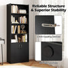 6-tier Modern Style Storage Cabinet 178 CM Bookcase-Black