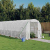 Greenhouse with Steel Frame White 32 m² 16x2x2 m vidaXL