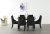 Velvet Dining Chair with Door Knocker Ring Windsor Dressing Room Chair 1/2/4/6