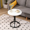 Modern 50cm Round Coffee Table with Pedestal Base Sofa Side Tea End Tables White