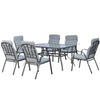 6 Seater Garden Dining Table and Chairs Outdoor Patio Furniture Set Seat Cushion