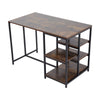 Kitchen Island Counter Top Breakfast Bar Dining Table Along 5 Tiers Storage Rack