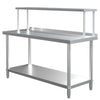 Commercial Catering Prep Work Bench Over Shelf Kitchen Top Shelf Stainless Steel