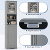 67” Tall Bathroom Cabinet Freestanding Storage Cabinet-Grey