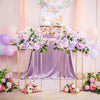 2PCS Rectangular Flower Stand Centrepiece Pedestal Metal Wedding Decorations