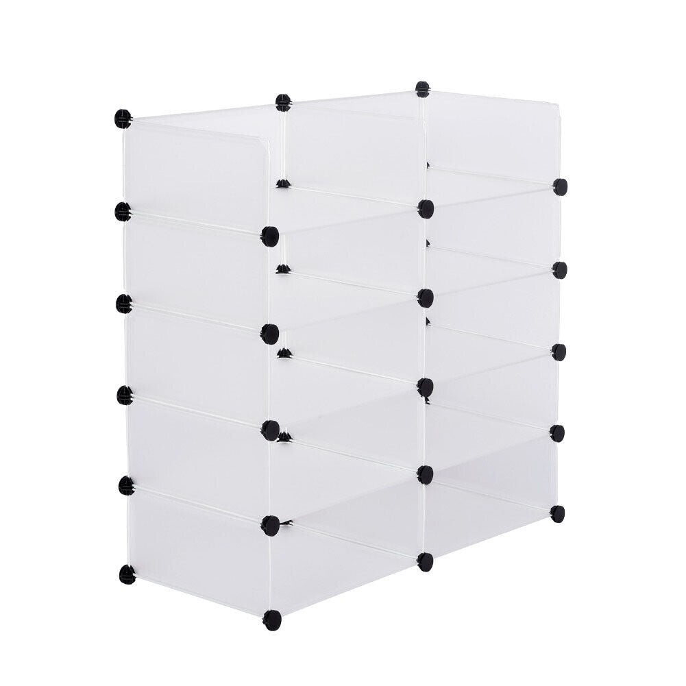 Stackable Rack Cube DIY Stackable 10x Plastic Tall Modular Cubes Drawer Shoe Rack Storage ...