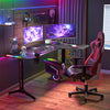 L Shaped Gaming Desk RGB Light Standing Desk Rising Sit Stand Up Corner PC Table