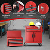 2-in-1 Garage Tool Storage Cabinet 6-Drawer Rolling Tool Chest w/Wheels & Hooks