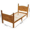Corona Bed Frame Single Bed high or low Foot End Solid Pine Bed Furniture 3FT