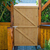 6x3ft Wood Gate Garden Gate Heavy Duty Pedestrian Edge Flat Top Timber Side Door
