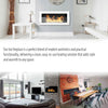 Bio Ethanol Fireplace Biofire Fire Stainless Steel Wall Glass 1400 x 400 Modern