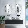 LUVODI High Definition Frameless Oval Wall Mirror for Bathroom/Vanity Bevel Edge