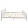 White Solid Wooden Bed Frame 3ft 4ft6 Wood Single Double Size Bed