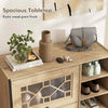 Freestanding Shoe Organizer Shoe Storage Cabinet-Oak