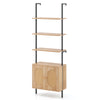 Wall Mount Bookshelf Open Wall Storage Shelves 6-tier Tall Display Rack Cabinet
