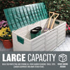Outdoor Garden Storage Box Chest Cushion Equipme Lid Shed Plastic 310L Black