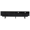 MODERN TV UNIT STAND CABINET SIDEBOARD WITH DRAWER STORAGE & OPEN SHELVES BLACK