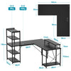Flamaker Computer Desk with Storage Shelves L Shaped Desk Home Office Coner Desk