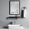 Metal Black Framed Wall Mounted Bathroom Mirror Bedroom Make Up Mirror Rectangle