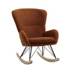 Sherpa Fleece Wing Back Armchair Rocking Sofa Lounge Chair Recliner Rocker Chair