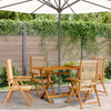 Reclining Garden Chairs 4 pcs Beige Solid Wood Acacia V7V9