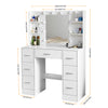 Dressing Table with LED Lights Mirror 7 Drawers Vanity Make up Desk Dresser Set