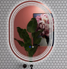 kleankin Bathroom Mirror with LED Lights, Dimmable Makeup Mirror 47-2-80