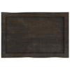 Table Top Dark Brown 60x40x(2-6) cm Treated Solid Wood Live Edge
