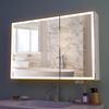 LED Bathroom Mirror Cabinet with Demister LED Lights Extra Large Storage Cabinet