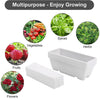 5 x Trough Plant Pot Long Plastic Planter Outdoor Garden Window Herb Flower Box