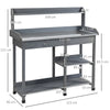 Outdoor Wooden Potting Table Garden Bench Workstation Storage Shelves NEW UK