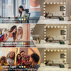 17 LED Hollywood Makeup Mirror Large Vanity Light Mirror with Dimmable LED Bulbs