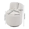 360° Swivel Chair Upholstered Sherpa Fleece Tub Armchair with Seating Storage UK