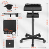 Hair Salon Trolley Stand Adjustable Hair Coloring Beauty Salon Tool Cart