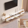 200cm Floating TV Stand Wall Mounted TV Shelves With Door TV Media Console White