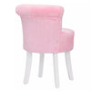 Plush Fluffy Dressing Table Stool Vanity Makeup Chair Scroll Back Padded Seat