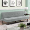 Modern Fabric 3 Seater Sofa Recliner Sleeper Sofa Bed Single With Solid Wood Leg