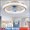 LED Ceiling Fan Light Dimmable Living Room Chandelier Lamp With Remote Atbtwajbu