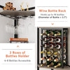 Tribesigns Corner Rack with Glass Holder and Storage Shelves,4 Tier