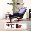 Recliner Chair with Footstool & Adjustable Backrest Upholstered Armchair, Black