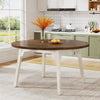 Tribesigns Round Dining Table for 4-6 People, 120CM Farmhouse Kitchen Table