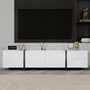 TV Stand Cabinet TV Unit with Low Panel Modern TV Cabinet for Living Room White