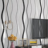 Grey Silver Black Stripes Wallpaper 3D Effect Living Room Non-Woven Wallpaper UK