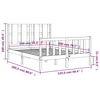 Lechnical BQ Bed Frame with Headboard White 120 x 200 in Solid Wood, Bed M3Q0