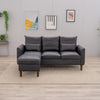 Modern L-Shaped Corner Sofa 2 3 Seater Armchair Couch With Footstool