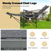 Camping Lounge Chair 2 in 1 Portable Reclining Beach Chair With Footrest