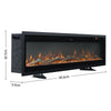 Electric 40" Insert Wall Mounted LED Fireplace Wall Inset Into Fire Freestand UK