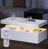 High Gloss Coffee Table For Living Room, Rectangle Centre Table